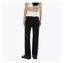 DOUBLE WAIST STRAIGHT JEANS - BLACK AND WHITE
