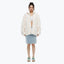LOGO TEDDY JACKET - CREAM WHITE