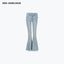 LOW RISE FRINGED FLARED JEANS - BLUE