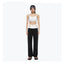DOUBLE WAIST STRAIGHT JEANS - BLACK AND WHITE
