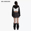 LONG SLEEVE HOODIE - BLACK AND WHITE