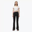 FLARED HIGH-RISE JEANS - BLACK
