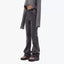 FLARED MID-RISE ZIP JEANS - BLACK