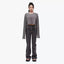 FLARED MID-RISE ZIP JEANS - BLACK