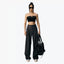 WIDE LEG HIGH WAIST TROUSERS - GREY