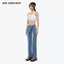 ASYMMETRIC TWISTED BOOTCUT JEANS - WHITE