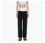 DOUBLE WAIST STRAIGHT JEANS - BLACK AND WHITE
