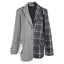 13 De Marzo, 13De Marzo, Plaid, Wool, Patchwork, Suit, Grey