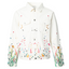 13De Marzo, 13 De Marzo, Floral, Denim Jacket, Embroidered, White