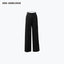 WIDE LEG HIGH WAIST TROUSERS - BLACK