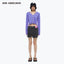 DESTRUCTION LONG SLEEVE CROPPED CARDIGAN - PURPLE