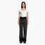 TWO TONE WIDE LEG JEANS - BLACK