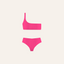 PALM ISLAND 2 PIECE BIKINI SET - HOT PINK