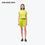 SLIM FIT SPORTS TOP ROUND NECK T-SHIRT - FLUORESCENT GREEN