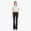 HIGH WAIST FLARED STRETCH SLIM-FIT PANTS - LIGHT GREY