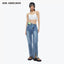 ASYMMETRIC TWISTED BOOTCUT JEANS - BLUE