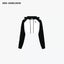 LONG SLEEVE HOODIE - BLACK AND WHITE