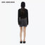 DESTRUCTION LONG SLEEVE CROPPED CARDIGAN - BLACK