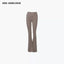 HIGH WAIST FLARED STRETCH SLIM-FIT PANTS - BEIGE