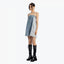 DENIM PATCH CHAIN DRESS - BLUE