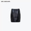 SIDE ZIPPER A-LINE PATENT LEATHER SKIRT - BLACK