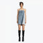 DENIM PATCH CHAIN DRESS - BLUE