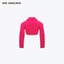 LONG SLEEVE SHORT DENIM JACKET - PINK