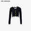 DESTRUCTION LONG SLEEVE CROPPED CARDIGAN - BLACK