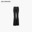 FLARED MID-RISE ZIP JEANS - BLACK