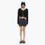 DESTRUCTION LONG SLEEVE CROPPED CARDIGAN - BLACK