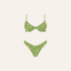 OCEAN BREEZE 2 PIECE BIKINI SET - GREEN DAISY