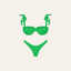 NEWPORT NAUTICAL 2 PIECE BIKINI SET - GREEN