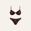 ISLAND HOPPER 2 PIECE BIKINI SET - BLACK X RED ROSES