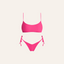 SEE YOU AT BEACH 2 PIECE BIKINI SET - HOT PINK