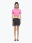 POLO KNIT SHORT TOP - PINK