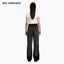 TWO TONE WIDE LEG JEANS - BLACK